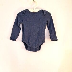 Baby Gap Organic My First Favorites 3-6 M Long Sleeve Onesie Dark Blue